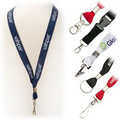 1/2" Flat Polyester Silkscreen Lanyard